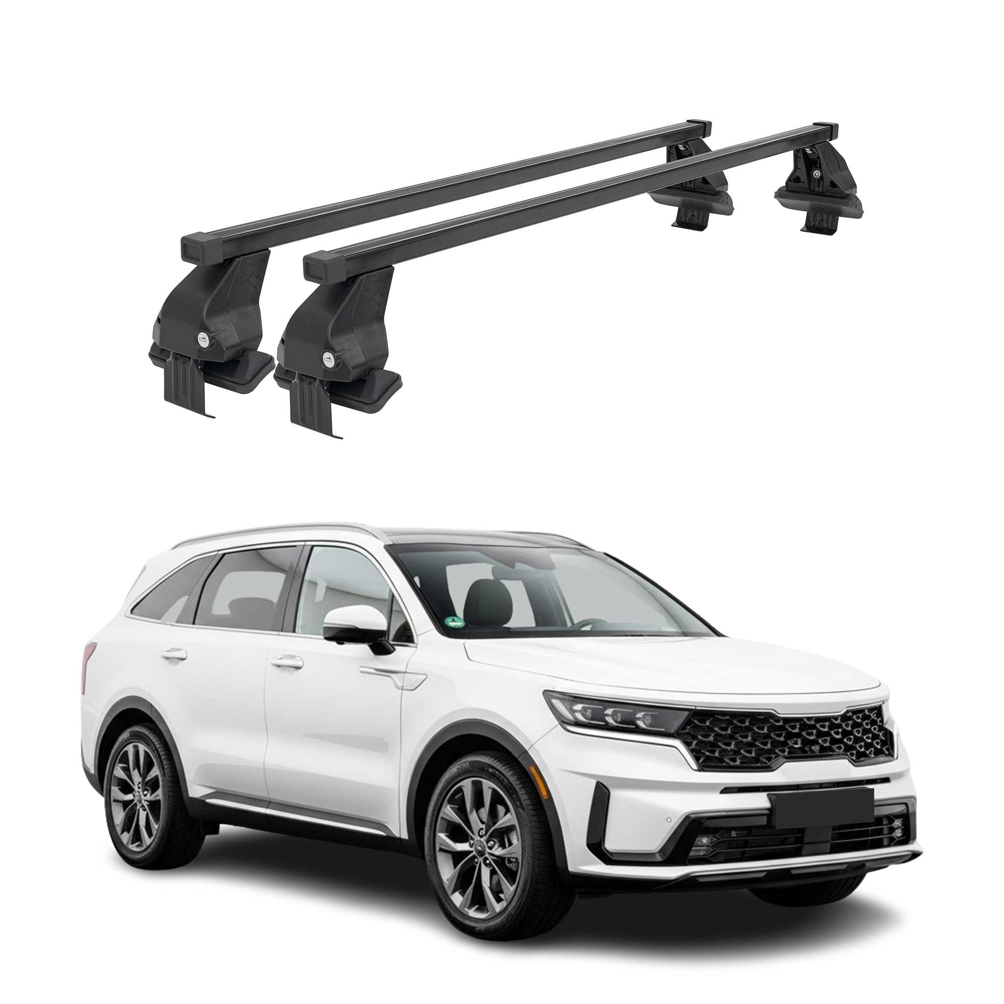 Menabo Dachträger Grundtäger für Kia Sorento MQ4 2021-2026 50kg Stahl Schwarz 2x