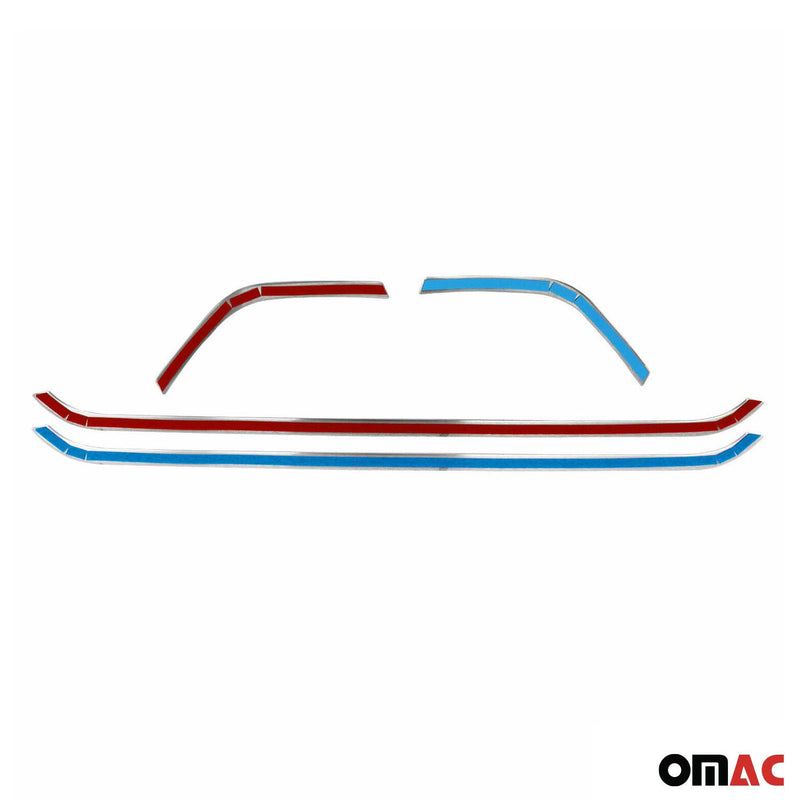 Kühlergrill Leisten Grillleisten für Ford Transit 2019-2025 Edelstahl Silber 4x