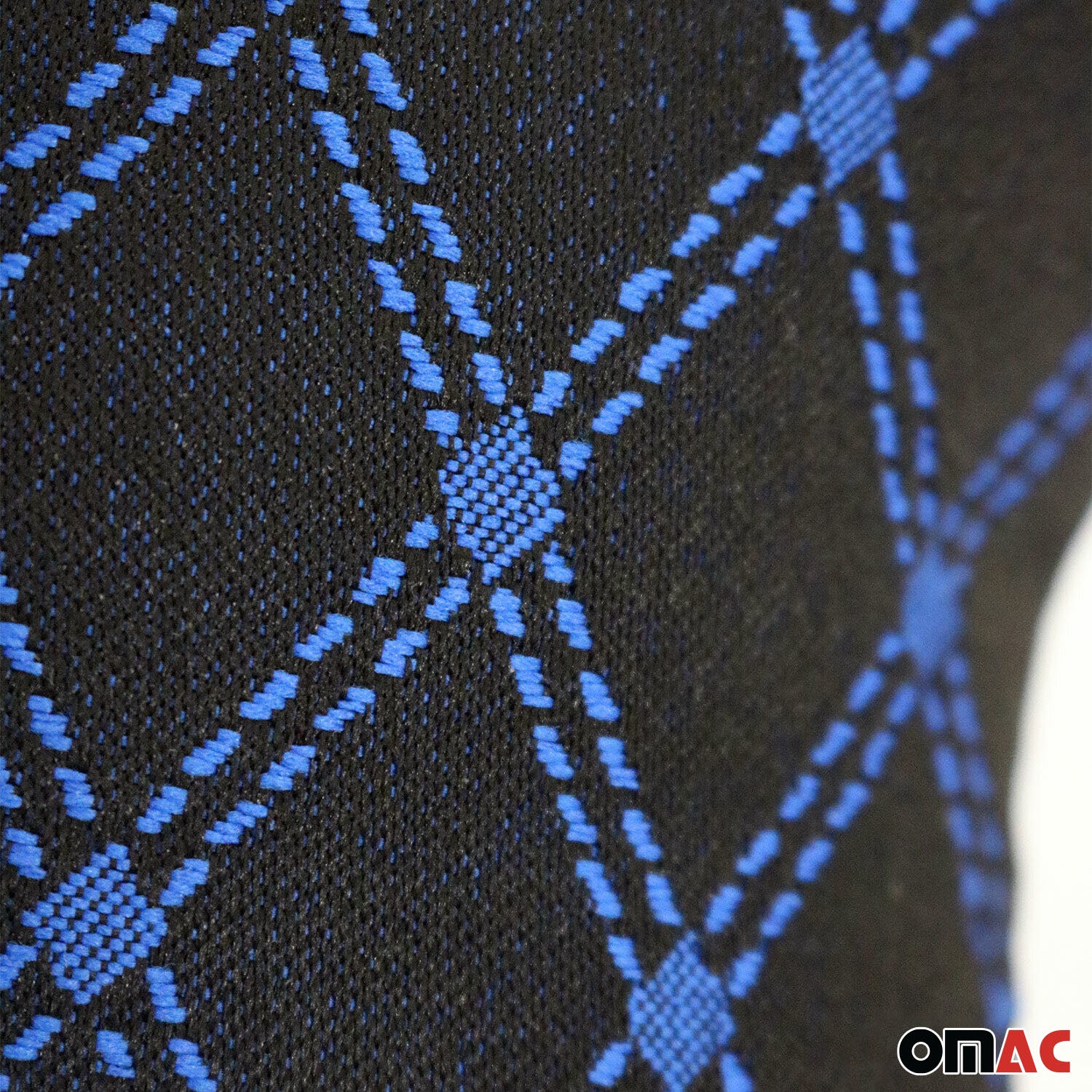 KFZ Auto Kopfstütze Sitzkissen Nackenstütze Textil & Leder Blau Schwarz 8x30 cm