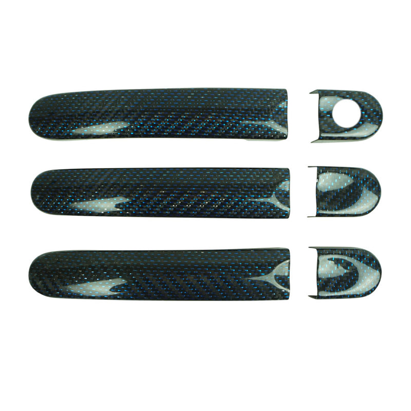 Türgriff Blende Türgriffkappen für VW Caddy 2015-2020 3-Tür Kohlefaser Blau 6x