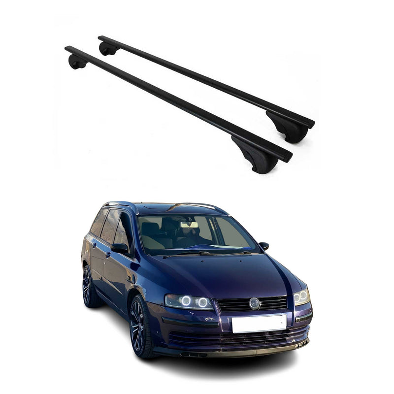 Dachträger Grundtäger für Fiat Stilo Multiwagon 2001-2010 75kg Metall Schwarz 2x