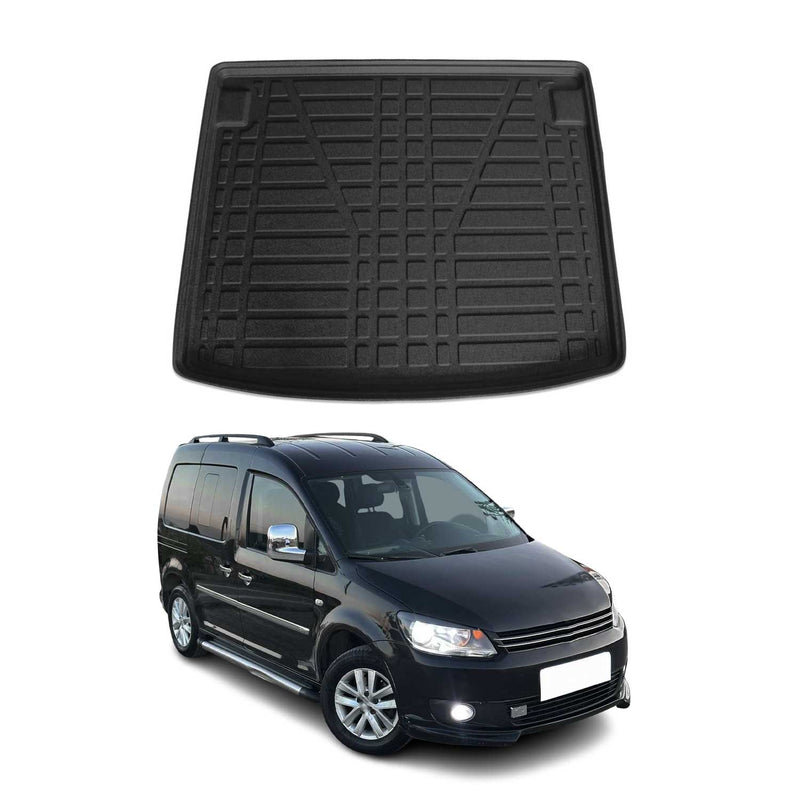 Kofferraumwanne Laderaumwanne für VW Caddy 2010-2015 Gummi TPE Schwarz