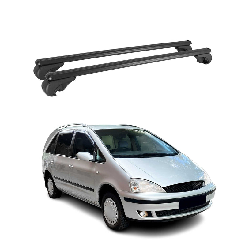 Dachträger für Ford Galaxy 1995-2006 Gepäckträger Grundträger Alu Schwarz 2x