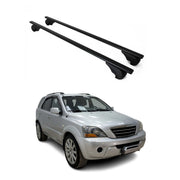 Dachträger Grundträger für Kia Sorento 2002-2009 75kg Stahl Schwarz 2 tlg