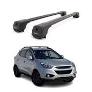 Dachträger Grundträger für Hyundai ix35 2010-2015 Aluminium 75kg Schwarz 2tlg