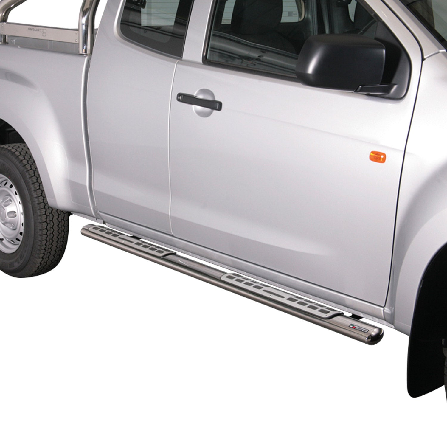 Stahl Seitenschweller Schwellerrohre für Isuzu D-Max Space Cab 2011-2021 Grau