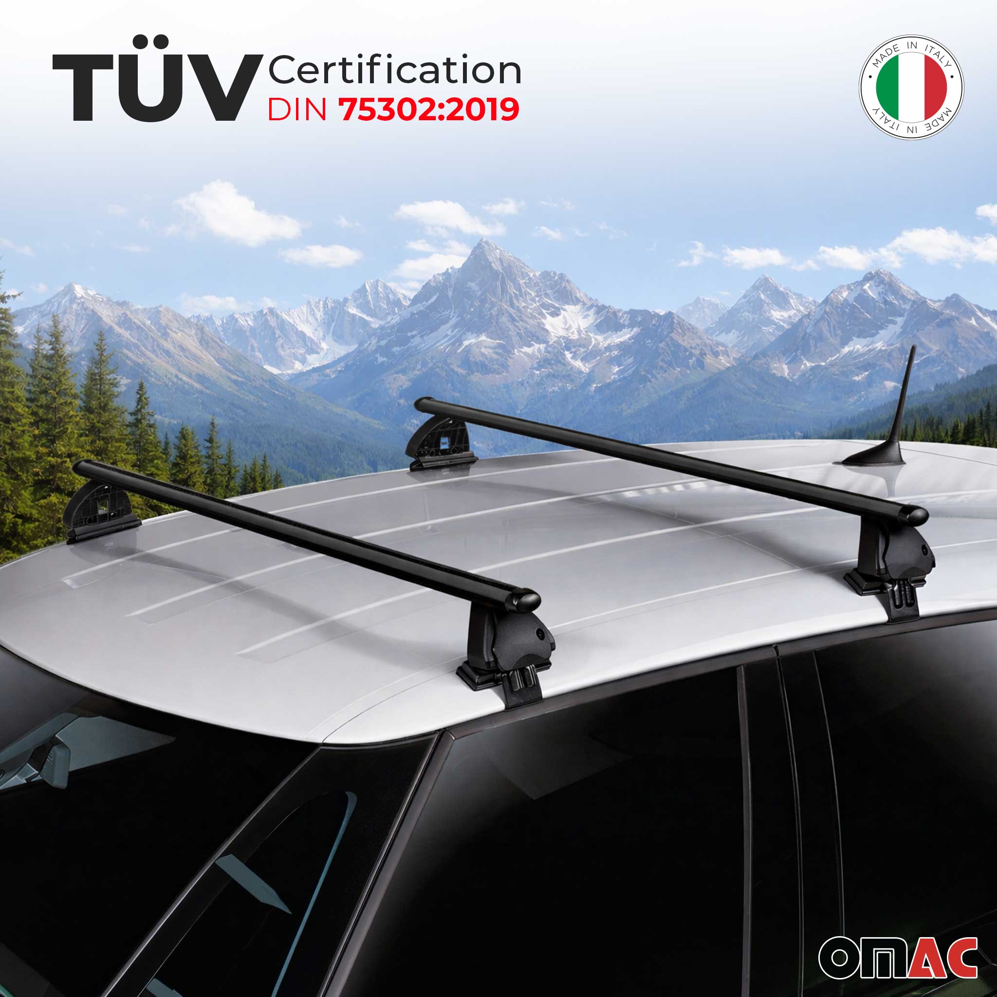 Stahl Dachträger für Audi A3 I 1996-2003 3Tür TÜV Abschließbar 2tlg Schwarz