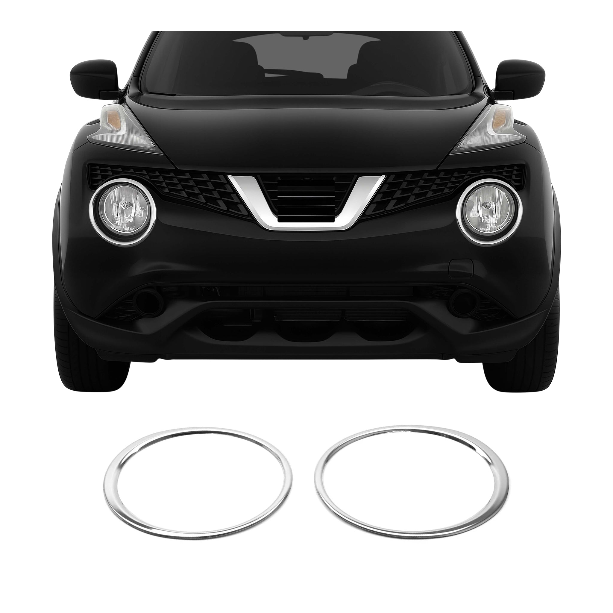 Scheinwerfer Leisten Scheinwerferblende für Nissan Juke 2014-2019 Edelstahl 2tlg