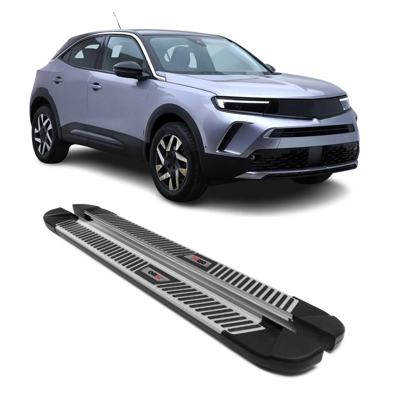 Seitenschweller Seitenbretter Trittbretter für Opel Mokka 2020-2025 Alu 2tlg