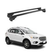 Dachträger Grundträger für Ford Kuga II 2012-2019 TÜV Aluminium Schwarz 2tlg