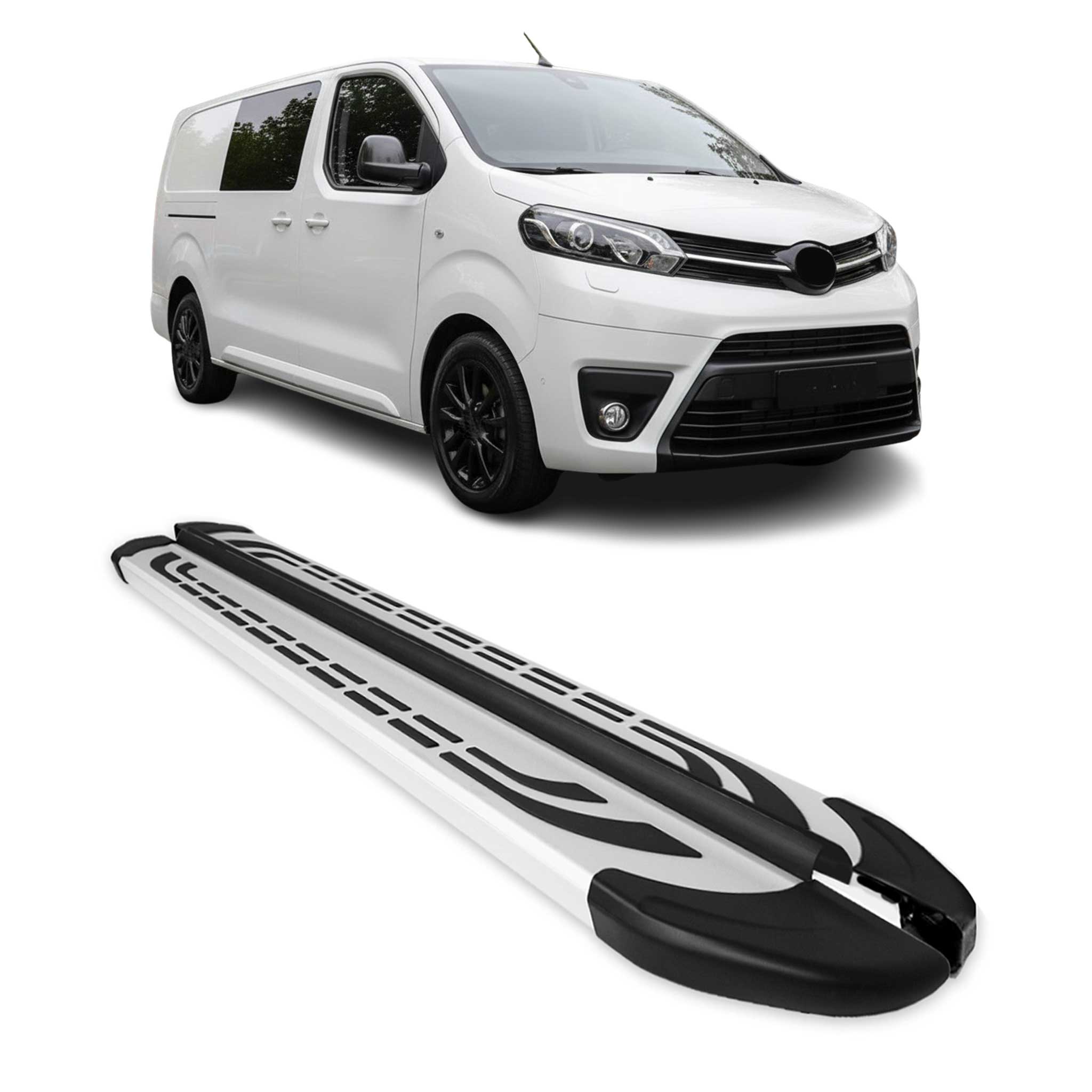 Trittbretter Seitenschweller für Toyota Proace 2016-2026 L2 L3 Langer Alu