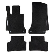 Velours Fußmatten für Mercedes-Benz C-Klasse W205 S205 2014-2021 Schwarz 4 tlg
