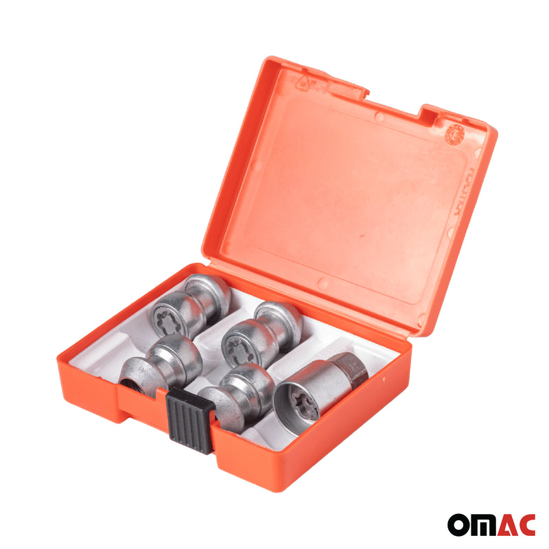 Radschloss Radschrauben Satz für Volvo V50/ S40/ V40 Silber 4tlg M12X1.5