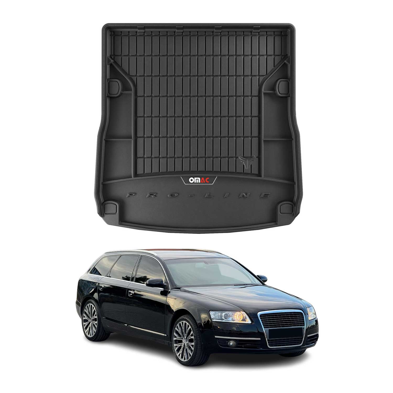 OMAC Gummi Kofferraumwanne für Audi A6 Avant Allroad C6 2004-2011 Laderaumwanne