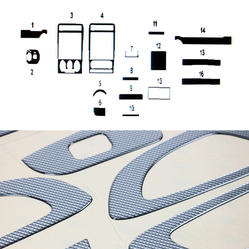 Innenraum Dekor Cockpit für Seat Cordoba 2002-2009 Carbon Optik 16tlg
