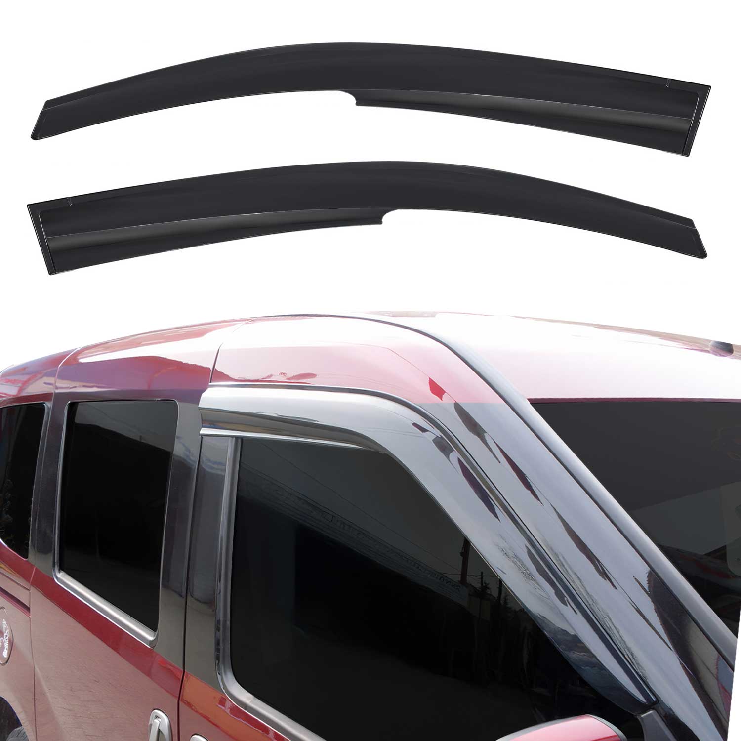 Windabweiser Regenabweiser für VW Caddy 2003-2025 Dunkel Acryl 2tlg