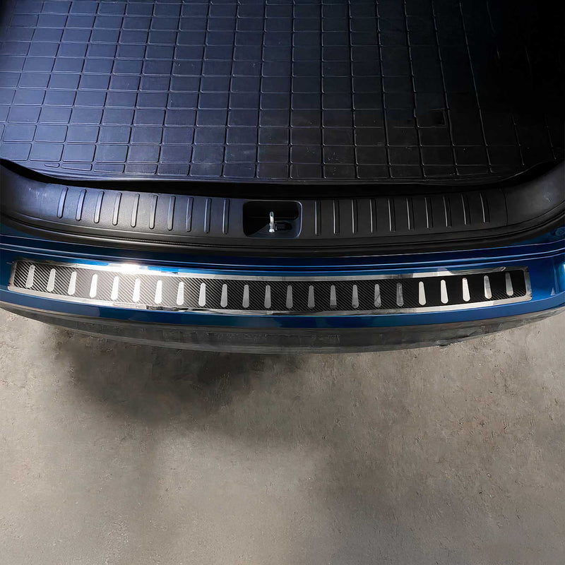 Ladekantenschutz Stoßstange für Hyundai Tucson 2018-2020 Chrom Kohlefaserfolien