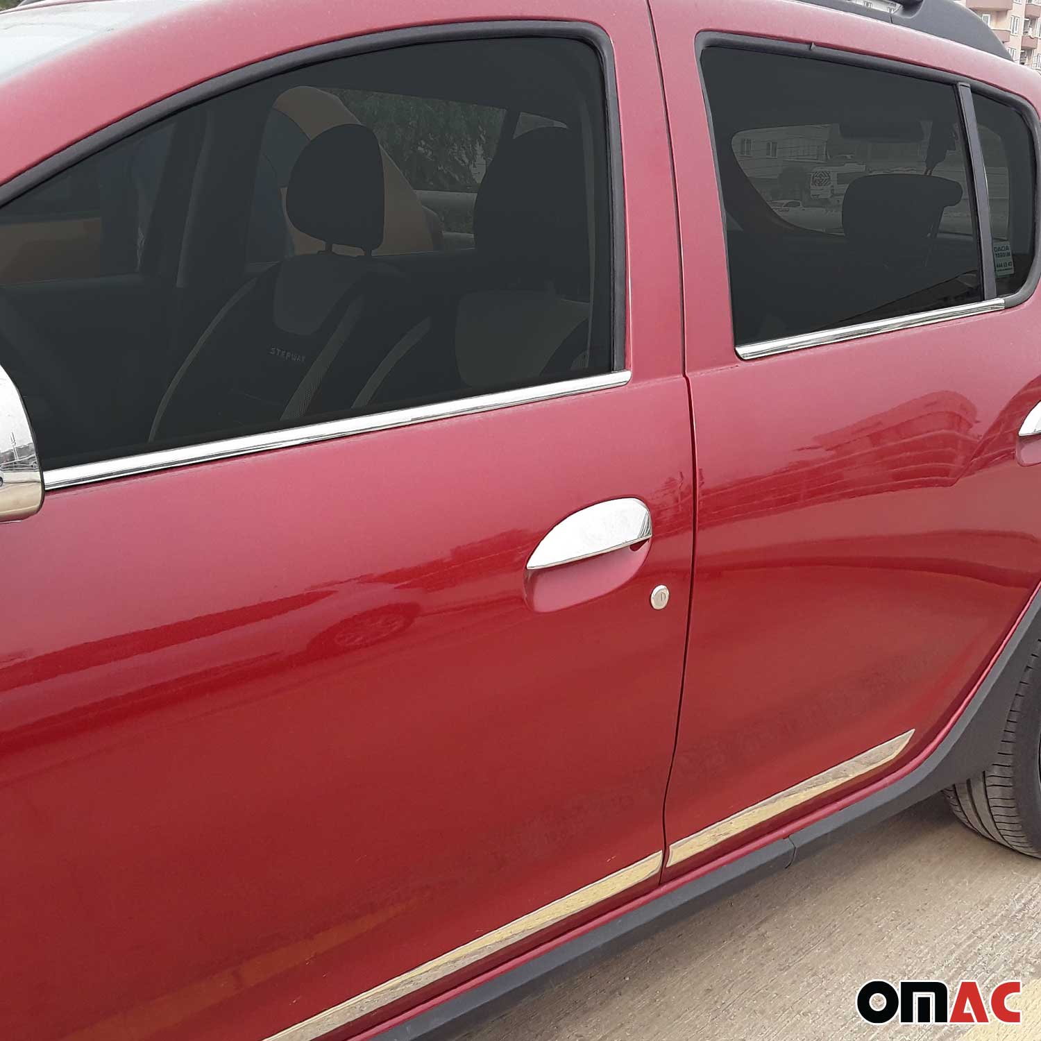 Fensterleisten Zierleisten für Dacia Sandero 2012-2020 Edelstahl Chrom 4tlg