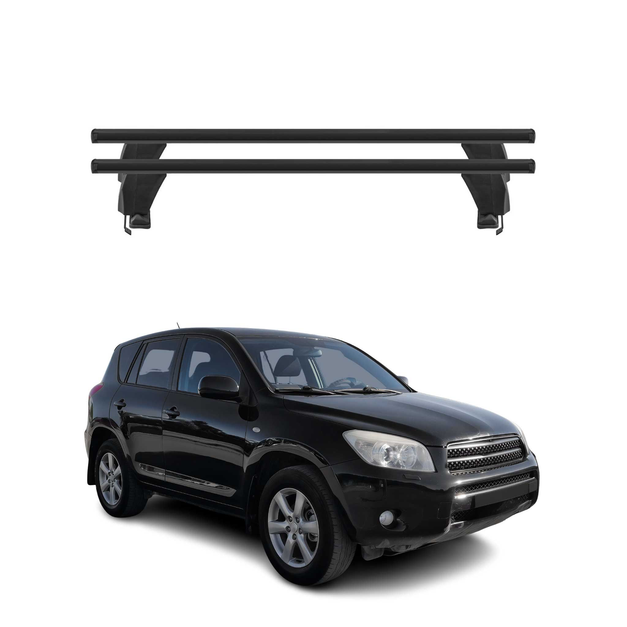 Menabo Dachträger Grundtäger für Toyota RAV4 XA30 2005-2012 50kg Alu Schwarz 2x