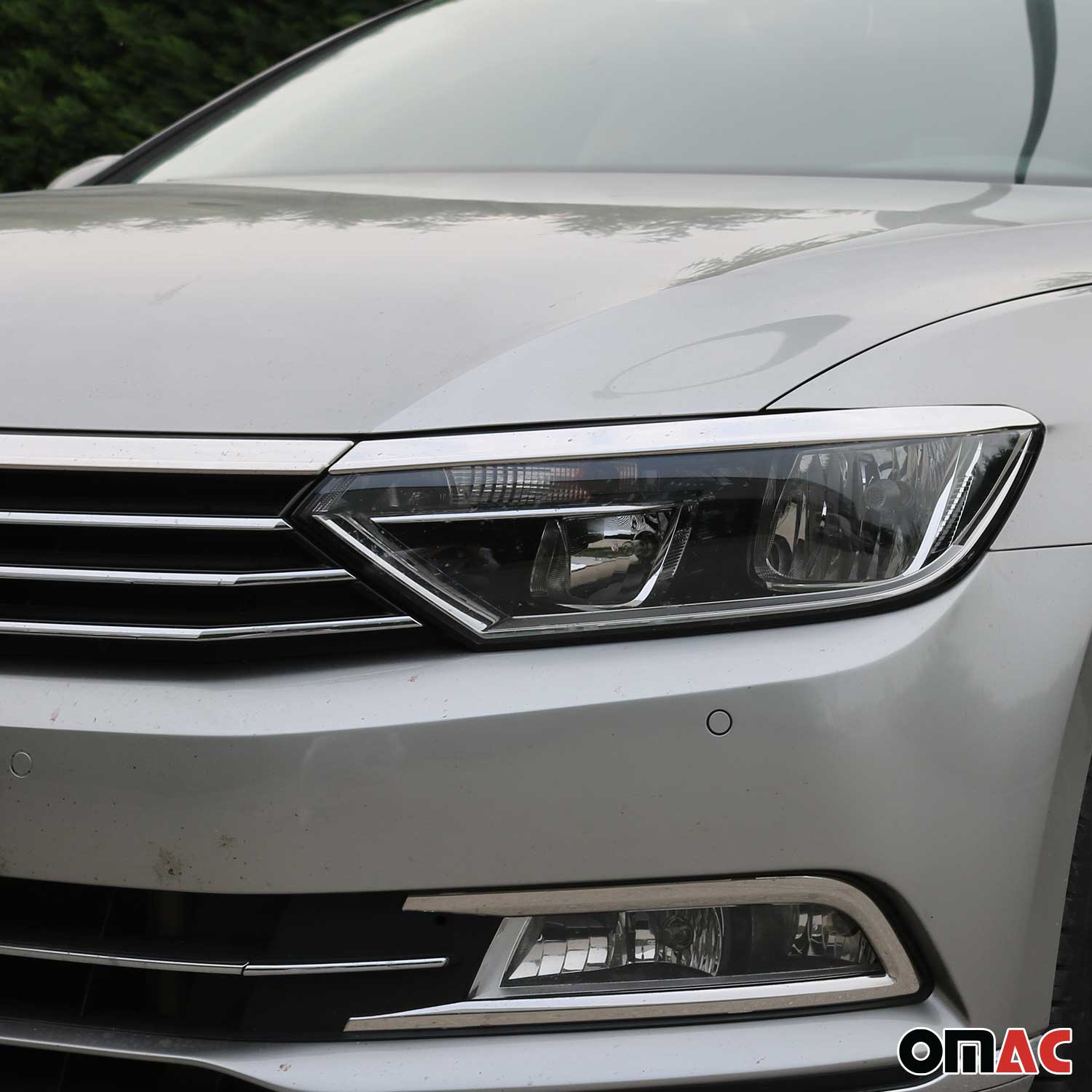 Scheinwerfer Leisten Motorhaubenleiste für VW Passat B8 2015-2021 Edelstahl 3tlg