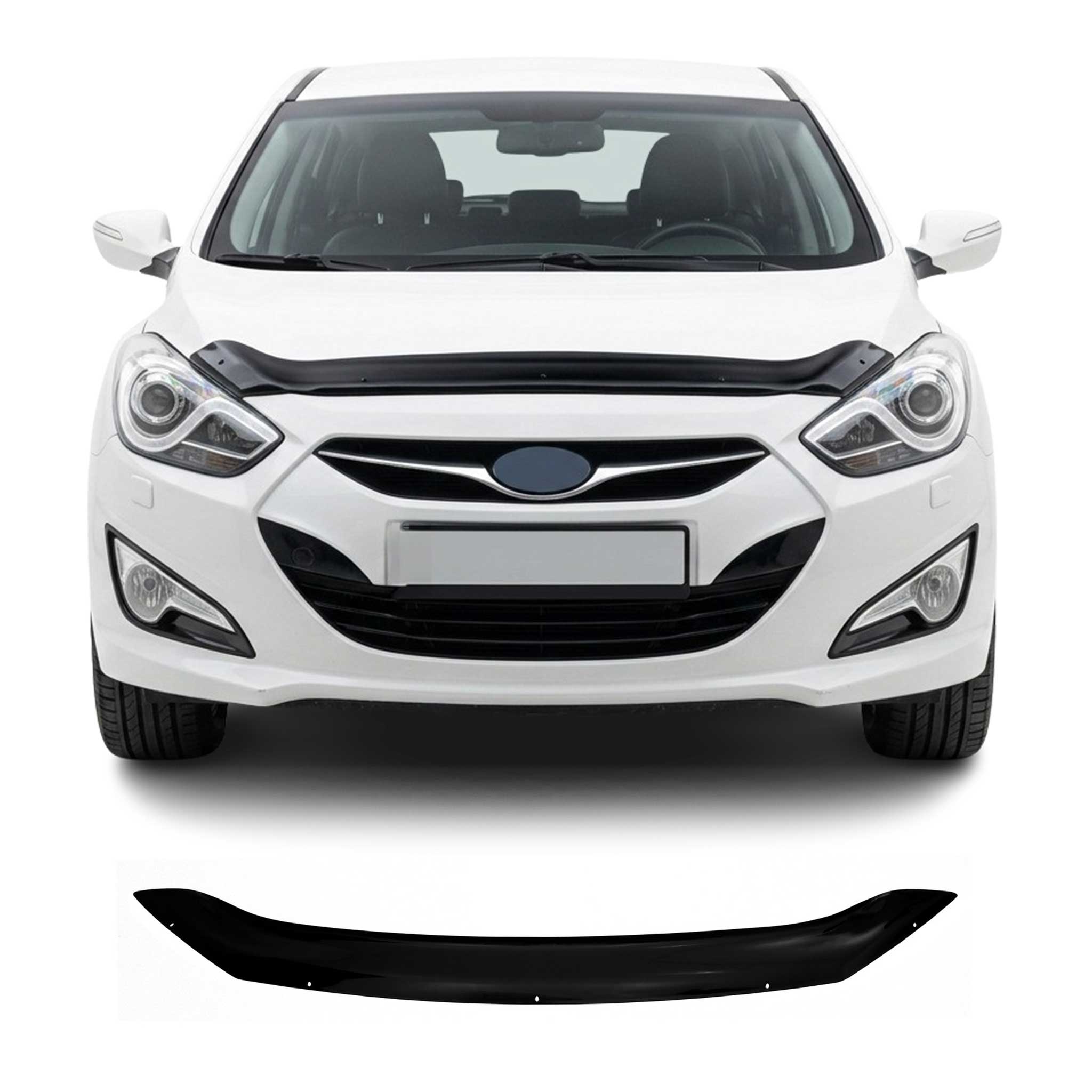 Motorhaube Deflektor Insekten Steinschlagschutz für Hyundai i40 2011-2019 Dunkel
