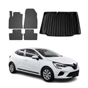 Fußmatten & Kofferraumwanne Set für Renault Clio Schrägheck 2019-2025 Gummi 5x