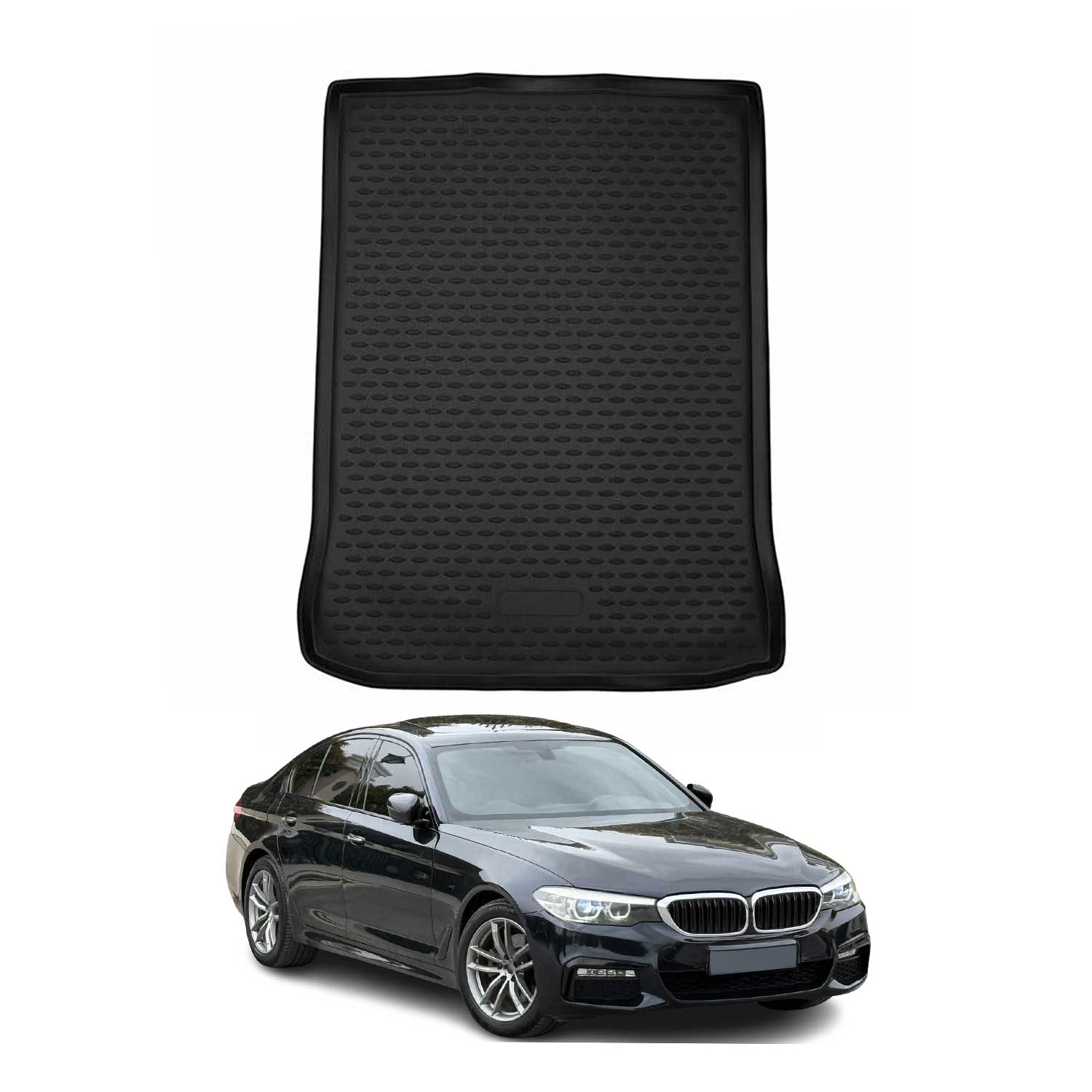 Kofferraummatte Kofferraumwanne für BMW 5er M5 Limo G30 F90 2016-2023 Gummi TPE