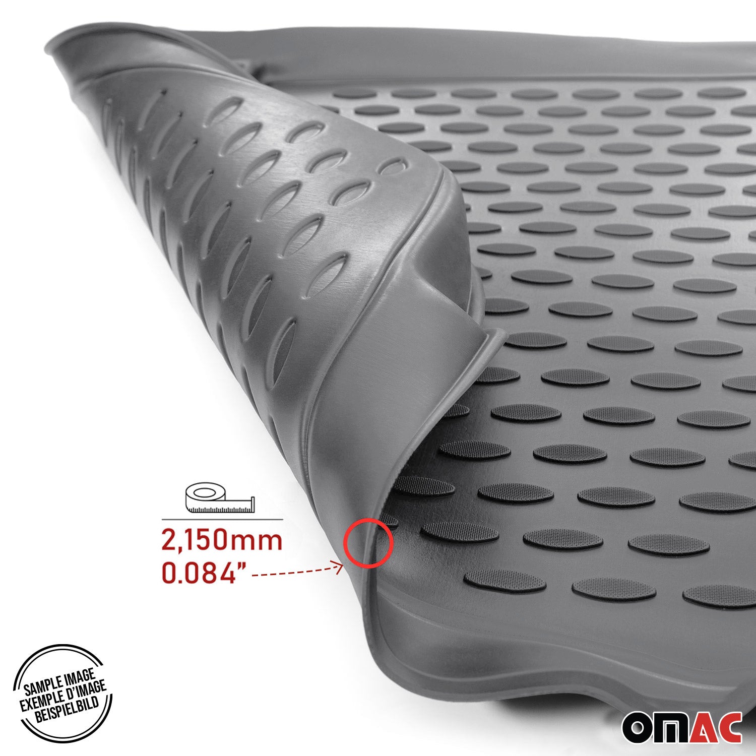 OMAC Gummimatten Fußmatten für VW Golf mk5 Variant 2007-2009 TPE Automatten Grau