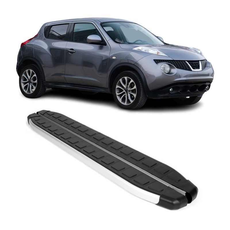 Seitenschweller Seitenbretter Trittbretter für Nissan Juke 2010-2019 Alu Schwarz