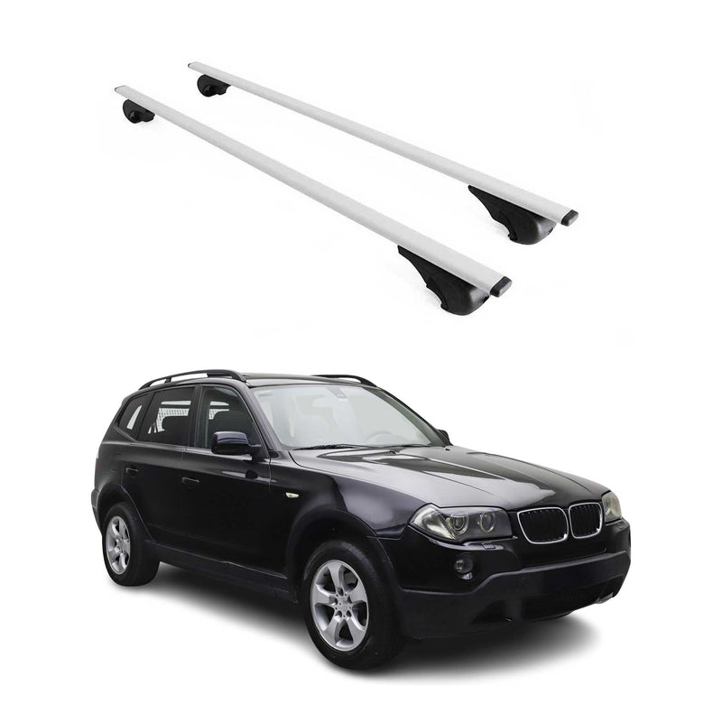 Dachträger Grundtäger für BMW X3 E83 2003-2010 75kg Metall Silber 2 tlg