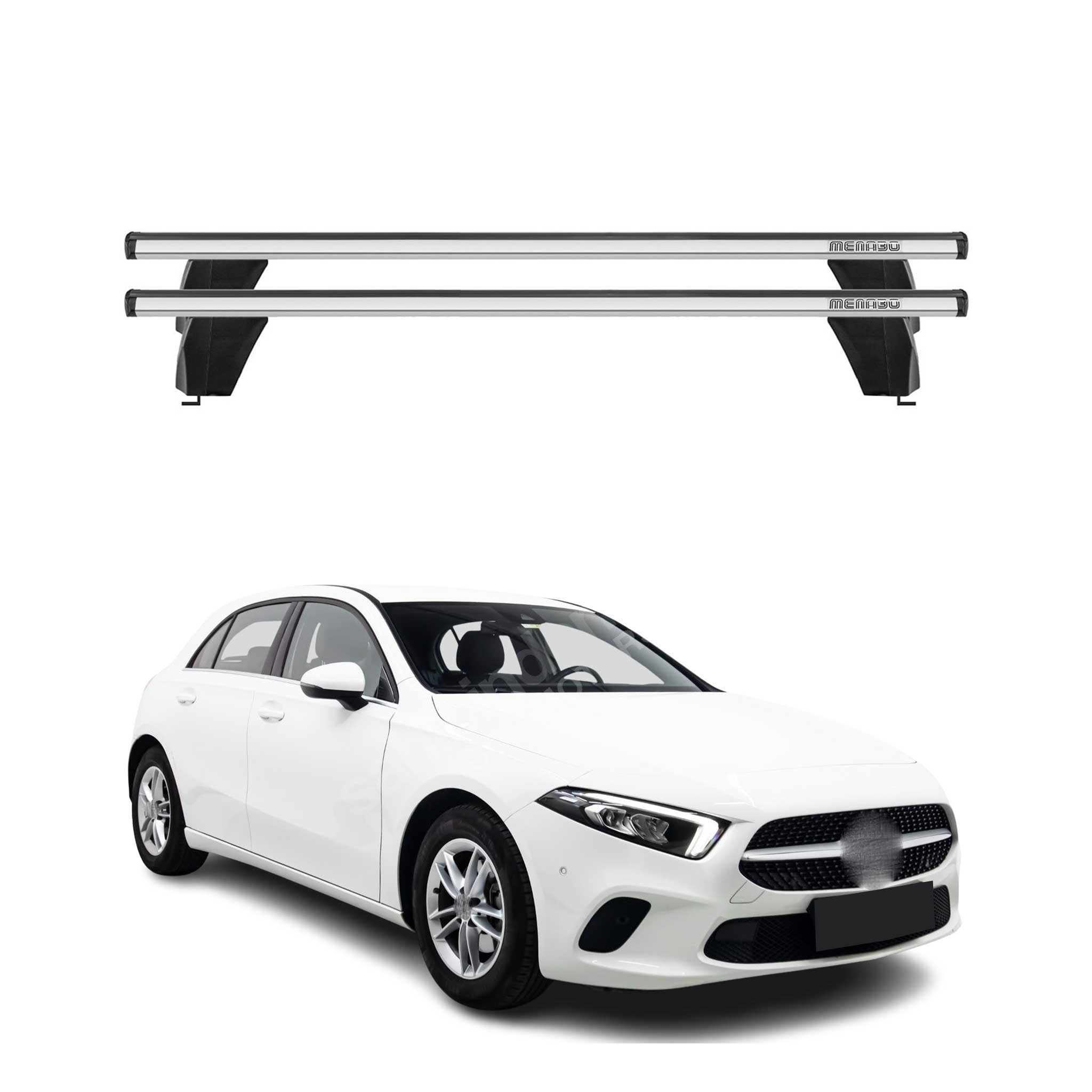 Menabo Dachträger Grundtäger für Mercedes A Klasse W177 2018-2026 75kg Silber 2x