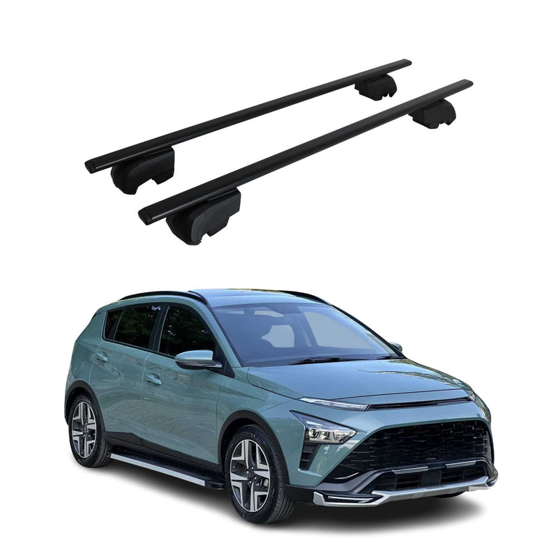 Dachträger Grundtäger für Hyundai Bayon 2021-2025 75kg Metall Schwarz 2 tlg