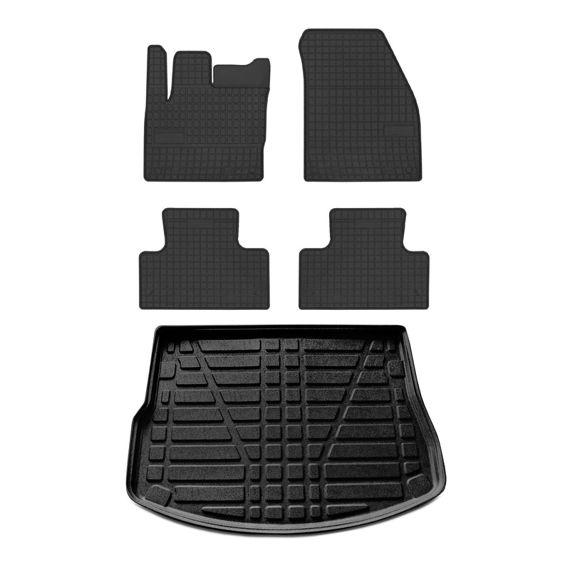 Fußmatten & Kofferraumwanne Set für Range Rover Evoque 2012-2019 Gummi TPE 5x