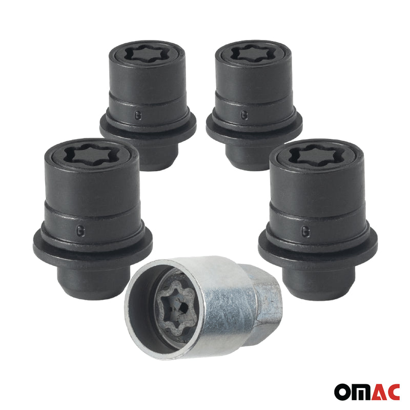 Radschloss Radschrauben Satz für KIA Stinger ab 2019 Schwarz 4tlg M12X1.5