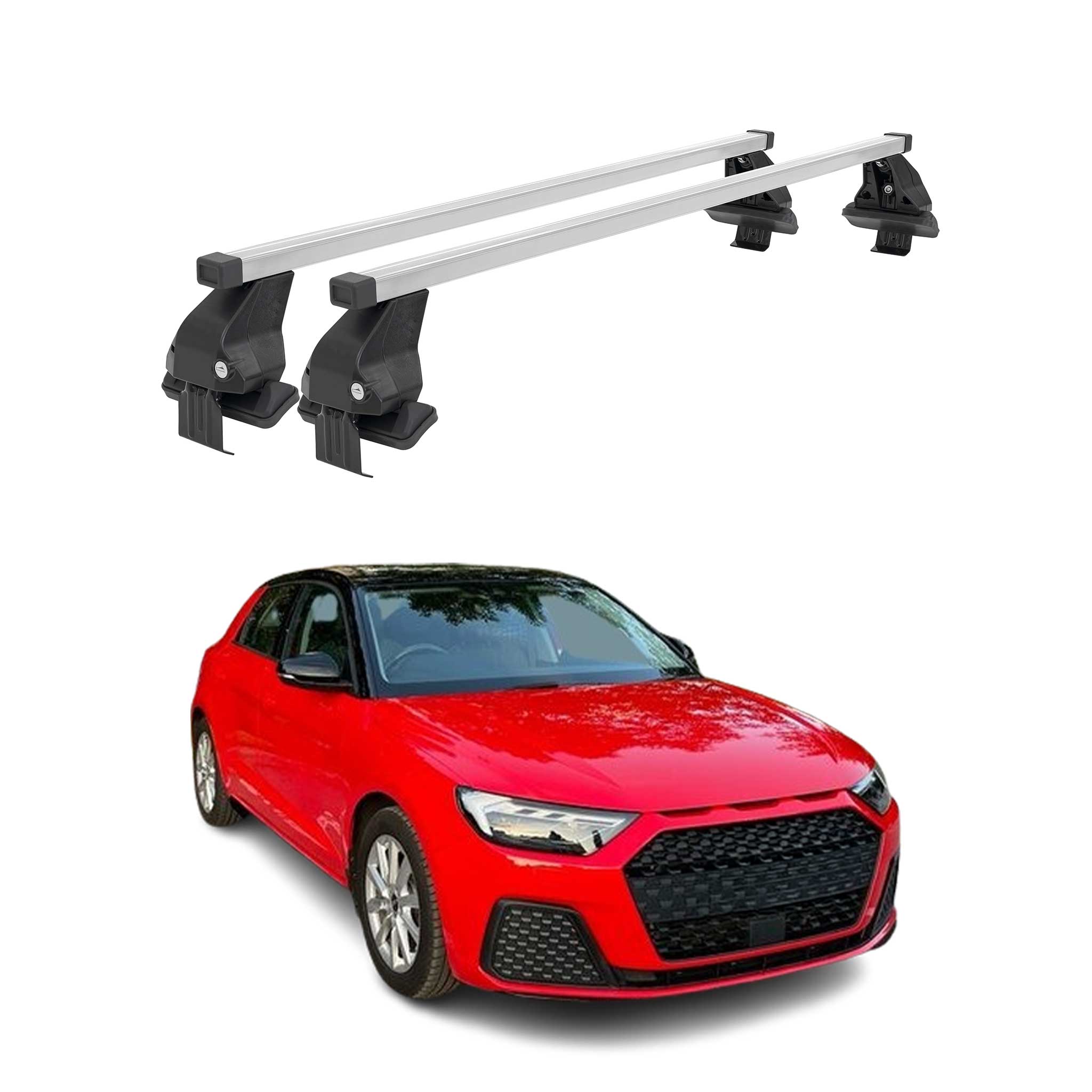 Menabo Dachträger Grundtäger für Audi A1 Sportback 2018-2026 50kg Stahl Grau 2x