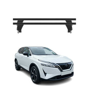 Menabo Dachträger Grundträger für Nissan Qashqai III J12 2021- Alu Schwarz 2tlg