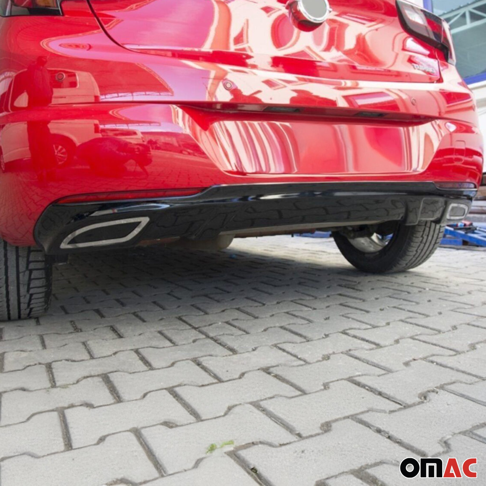 Heckdiffusor Stoßstange Heckansatz für Opel Astra K 2015-2019 Grundiert 1tlg