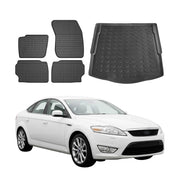 Fußmatten & Kofferraumwanne Set für Ford Mondeo mk4 Liftback 2007-2014 Gummi 5x