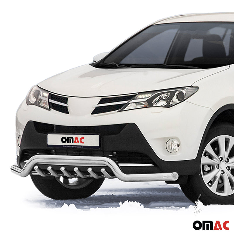 Frontschutzbügel Frontbügel für Toyota RAV4 2013-2015 mit ABE Stahl Silber