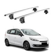 Alu Dachträger für Renault Scenic III 2009-2016 TÜV T-Nut 75 kg 2tlg Silber