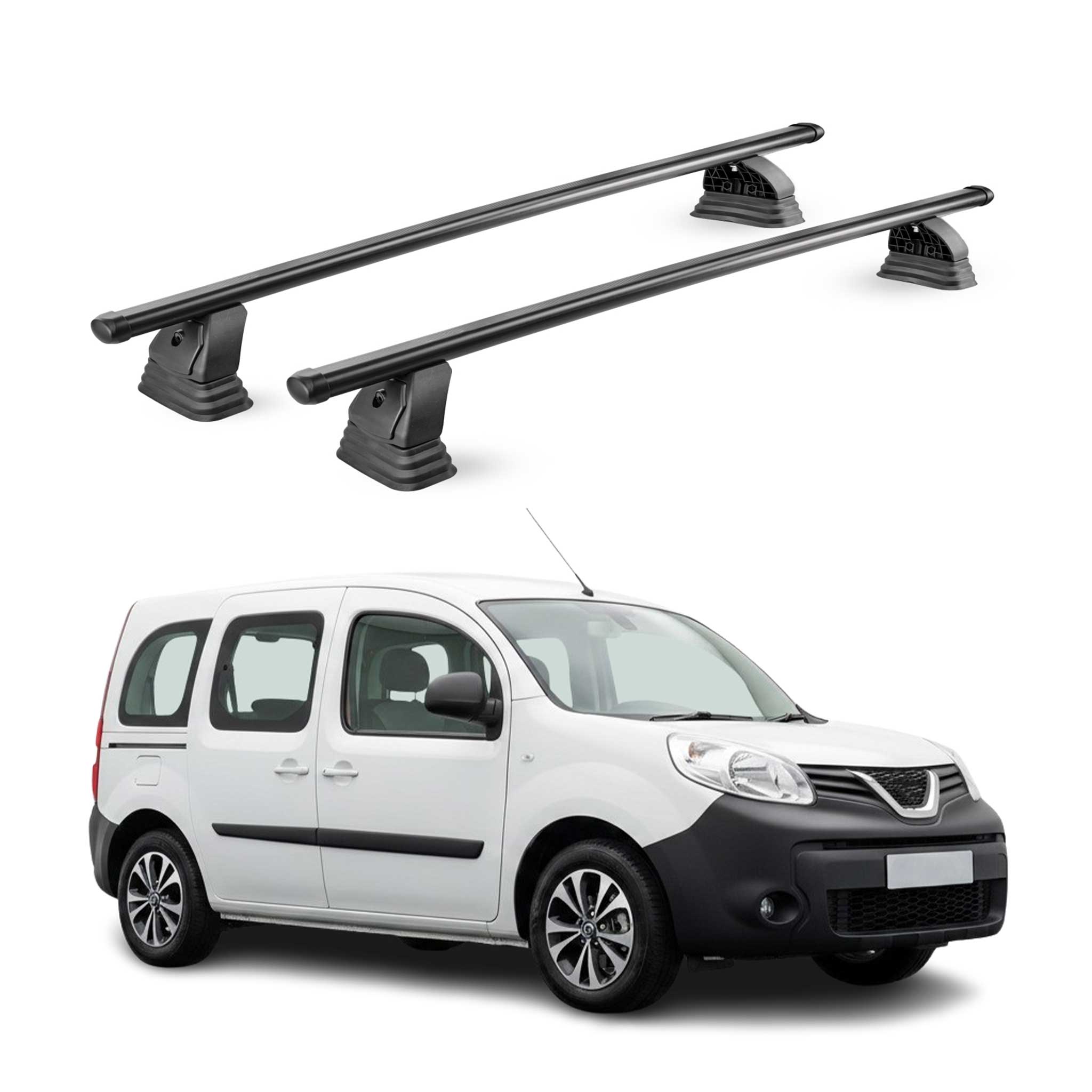 Stahl Dachträger für Nissan NV250 2019-2021 TÜV Abschließbar 75 kg 2tlg Schwarz