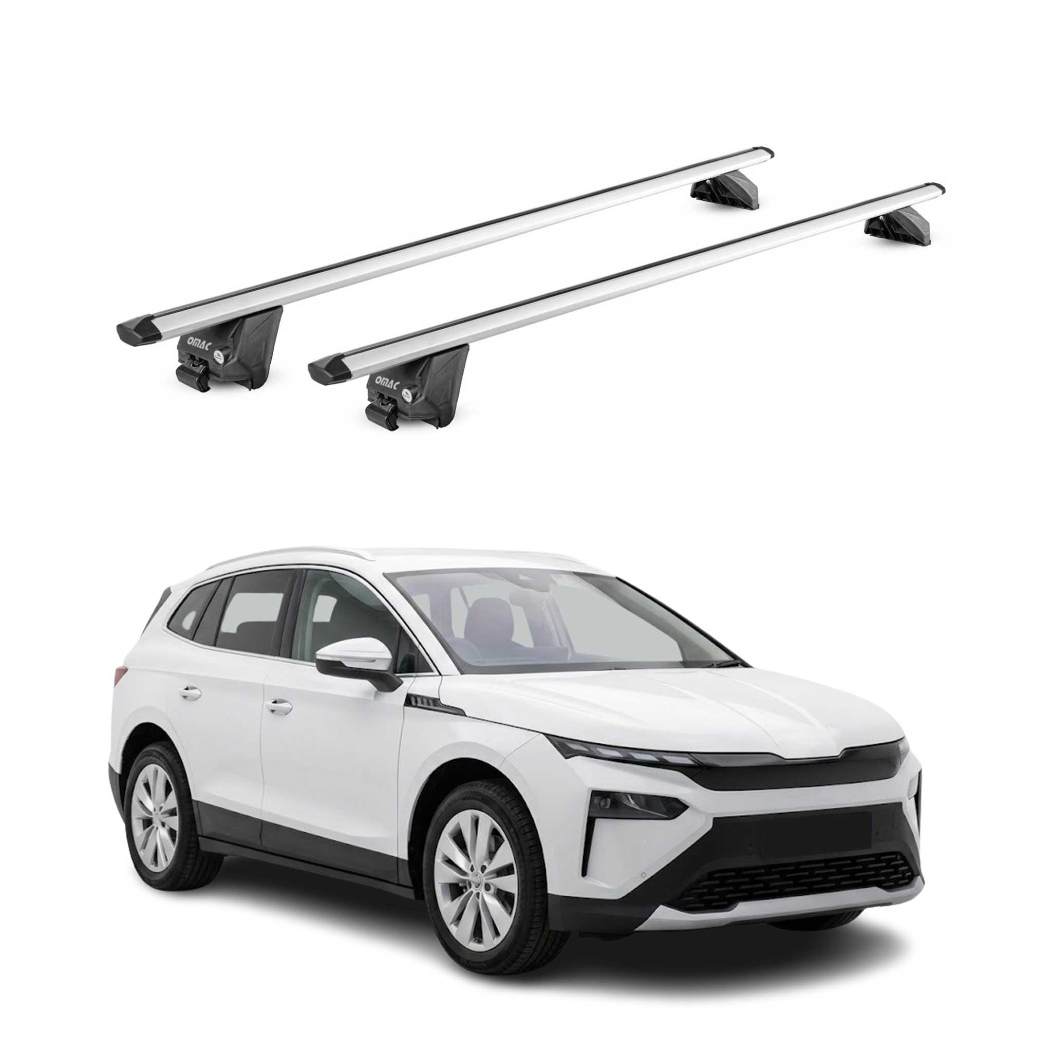 Dachträger für Skoda Elroq 2024-2026 100kg Aluminium Silber 2x ABE