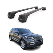 Dachträger Grundträger für Ford Explorer VI 2020-2026 Aluminium 75kg Schwarz 2x