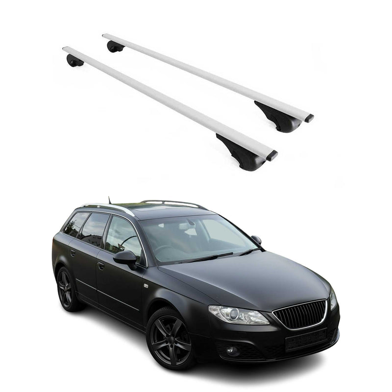 Dachträger Grundtäger für Seat Exeo 2008-2013 75kg Metall Silber 2 tlg