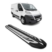 Trittbretter Seitenschweller für Citroen Jumper II 2006-2026 L1 Schwarz Alu