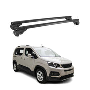 Dachträger Grundtäger für Peugeot Rifter 2018-2026 75kg Alu Schwarz 2 tlg