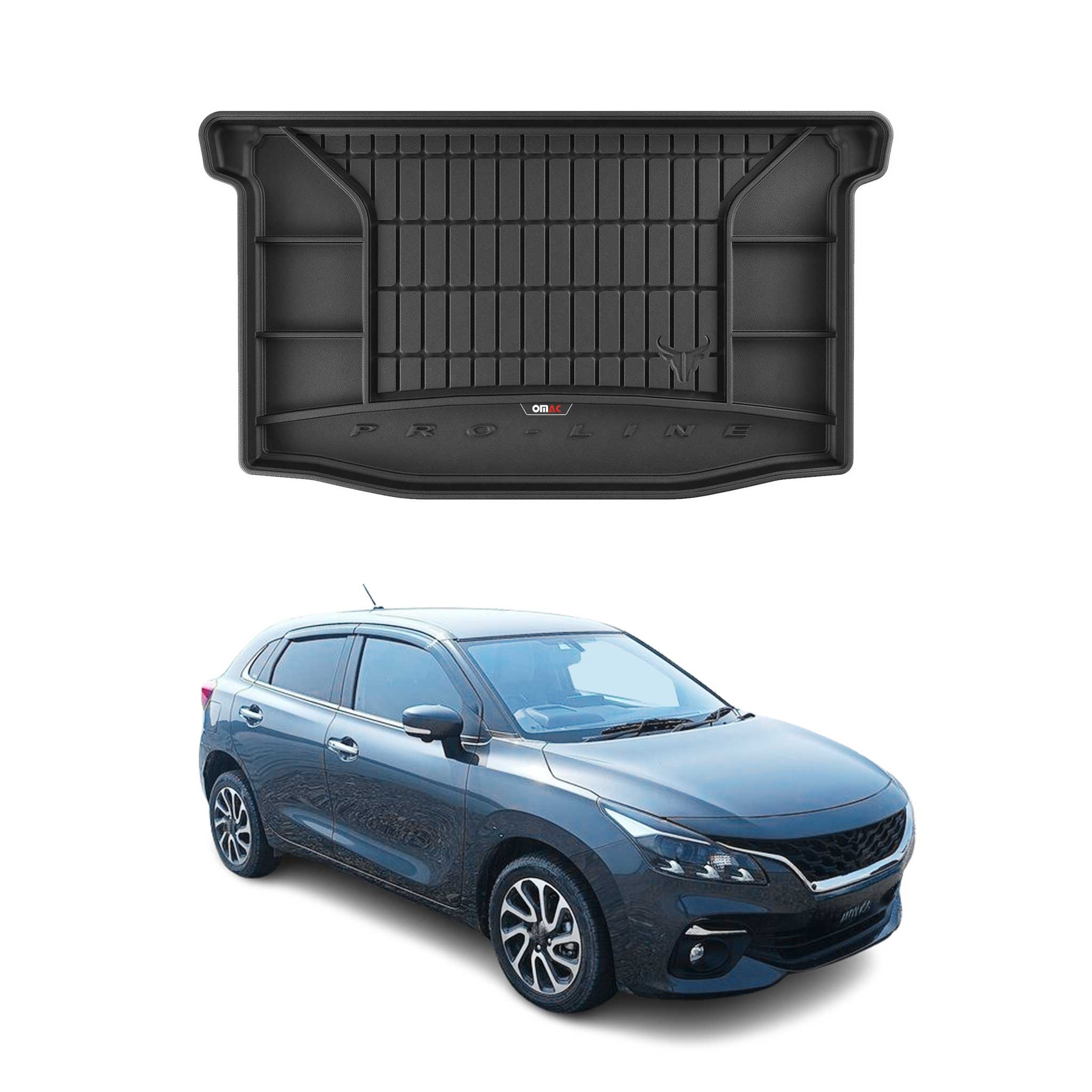 OMAC Gummi Kofferraumwanne für Suzuki Baleno 2015-2022 TPE Laderaumwanne Schwarz