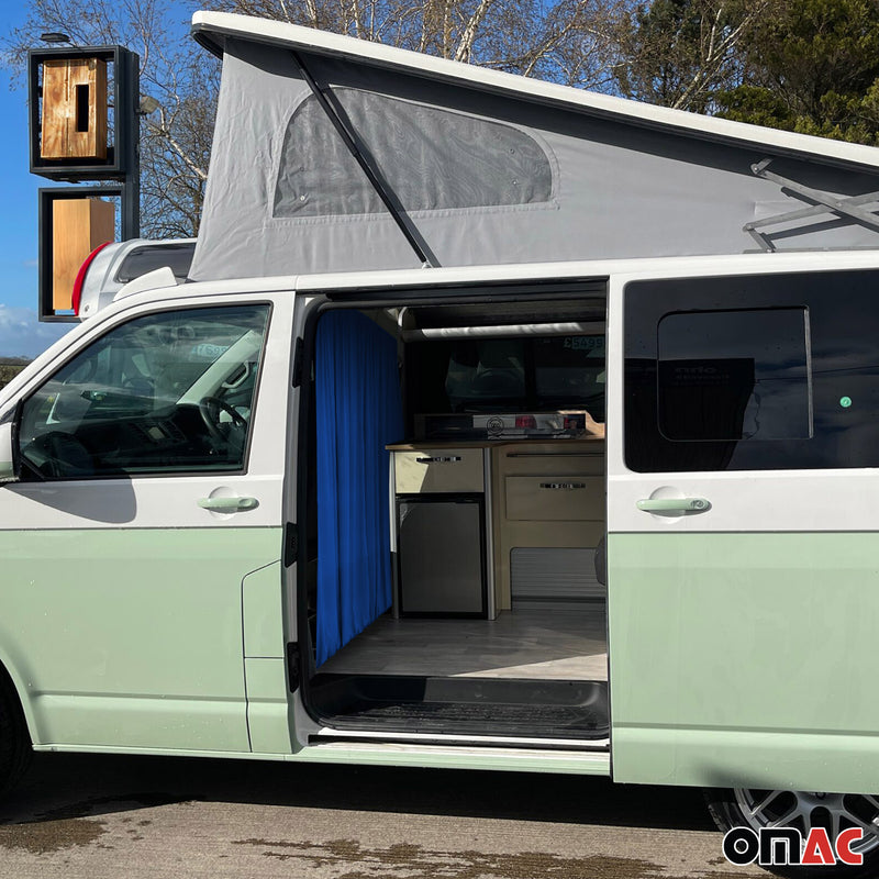 Fahrerhaus Führerhaus Gardinen Sonnenschutz für Mercedes EQV L1 L2 Blau 2tlg