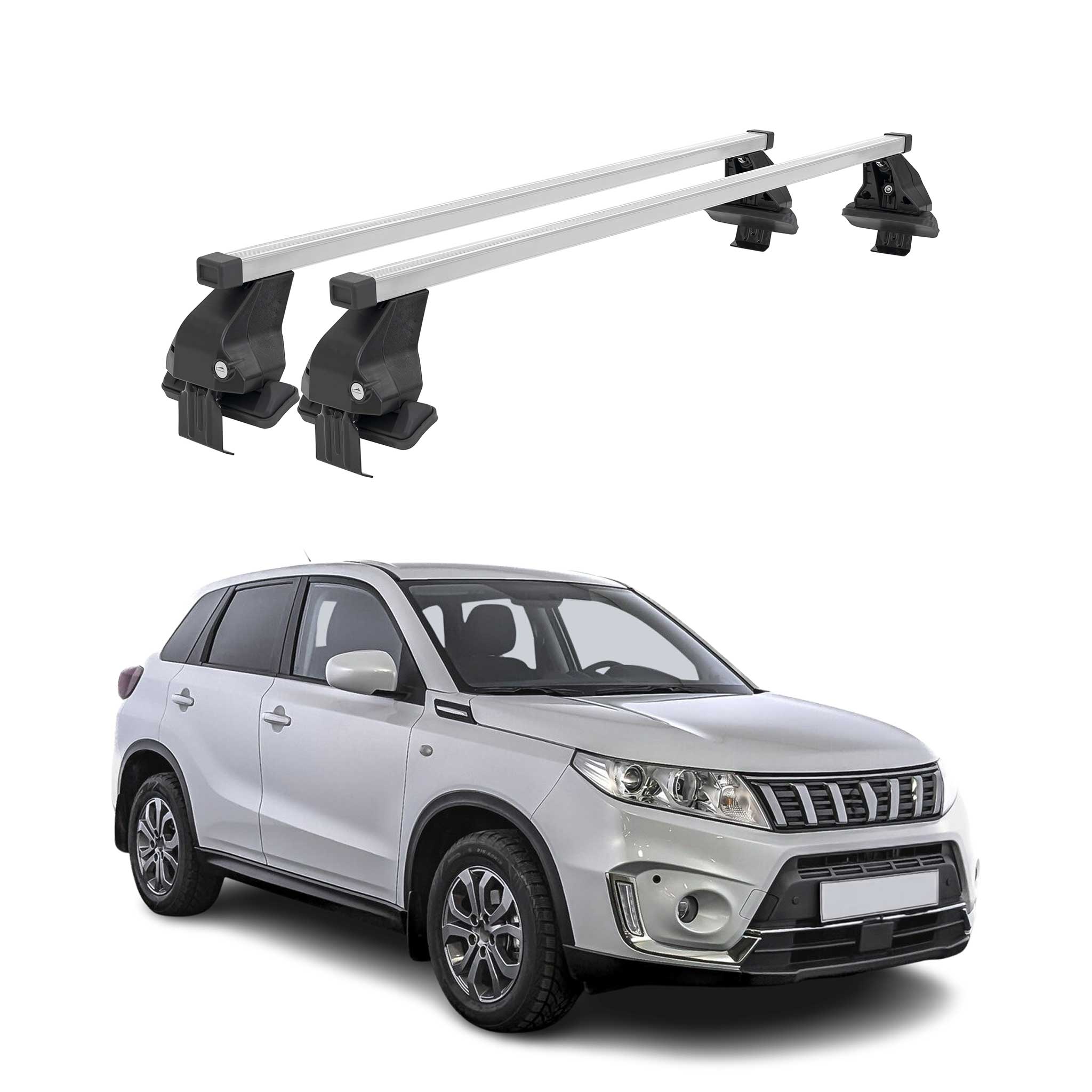 Menabo Dachträger für Suzuki Vitara mk4 2015-2026 50kg Stahl Silber 2x