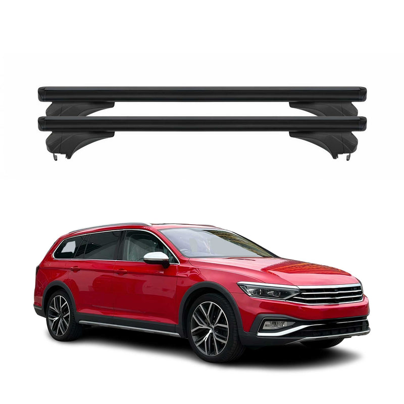 Menabo Dachträger für VW Passat B8 Alltrack / Variant 2014-2023 Alu Schwarz 2tlg